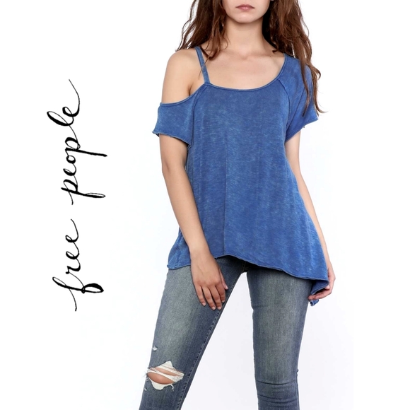 We the Free (People) Alex off shoulder cutout tee - Picture 1 of 15
